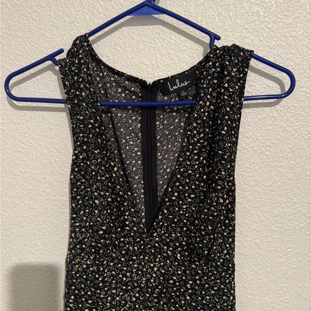 Black floral lulus maxi dress